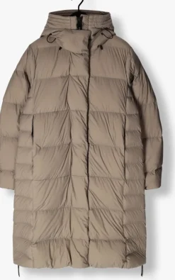 taupe krakatau gewatteerde jas qw503