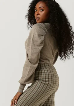 taupe minus trui scarlet knit pullover