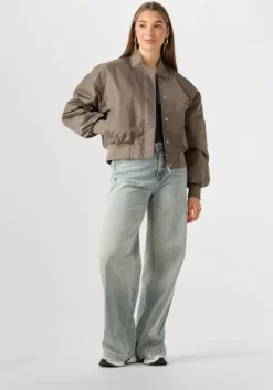 taupe my essential wardrobe jack helgamw short bomber jacket