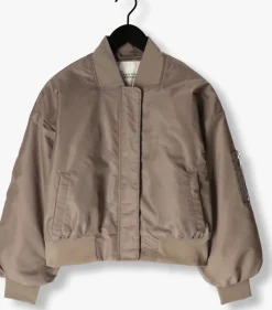 taupe my essential wardrobe jack helgamw short bomber jacket