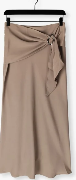 taupe neo noir midirok kit dull sateen skirt