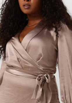 NOTRE-V midi jurk nv-dorissa satin dress><noscript><img width=