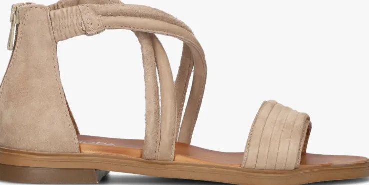 taupe omoda platte sandalen m05062