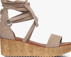 taupe omoda sandalen met hak 722007