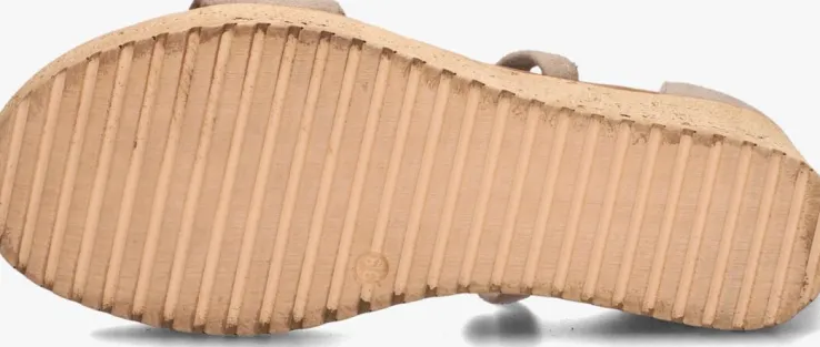 taupe omoda sandalen met hak 722007