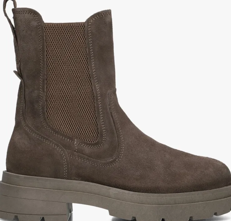 taupe red-rag chelsea boots 77514