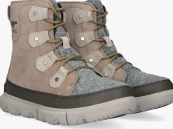 taupe sorel enkelboots explorer ii joan faux felt wp