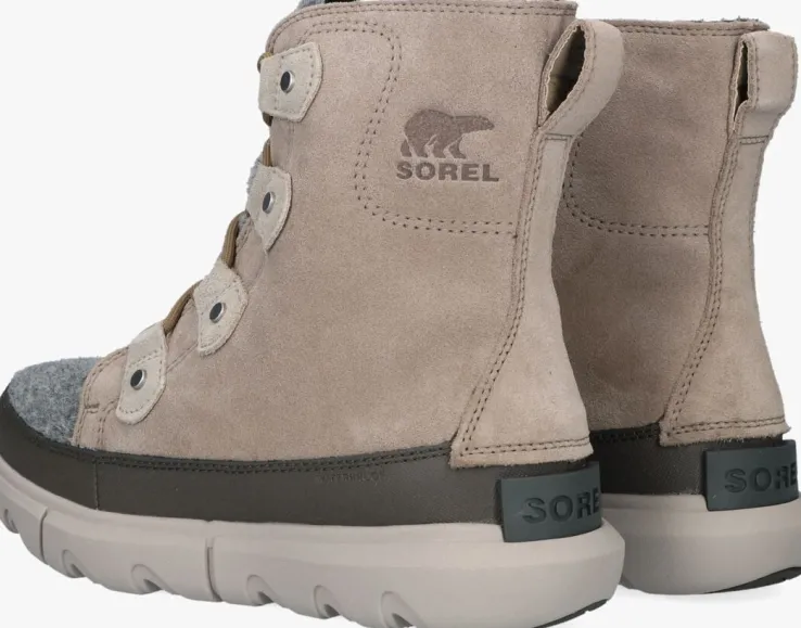 taupe sorel enkelboots explorer ii joan faux felt wp