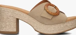 taupe stefano lauran sandalen met hak 2503
