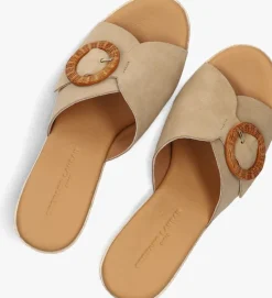 taupe stefano lauran sandalen met hak 2503
