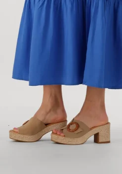 taupe stefano lauran sandalen met hak 2503