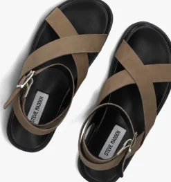 taupe steve madden platte sandalen mybestie