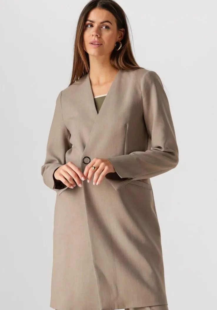 taupe vanilia blazer long viscose