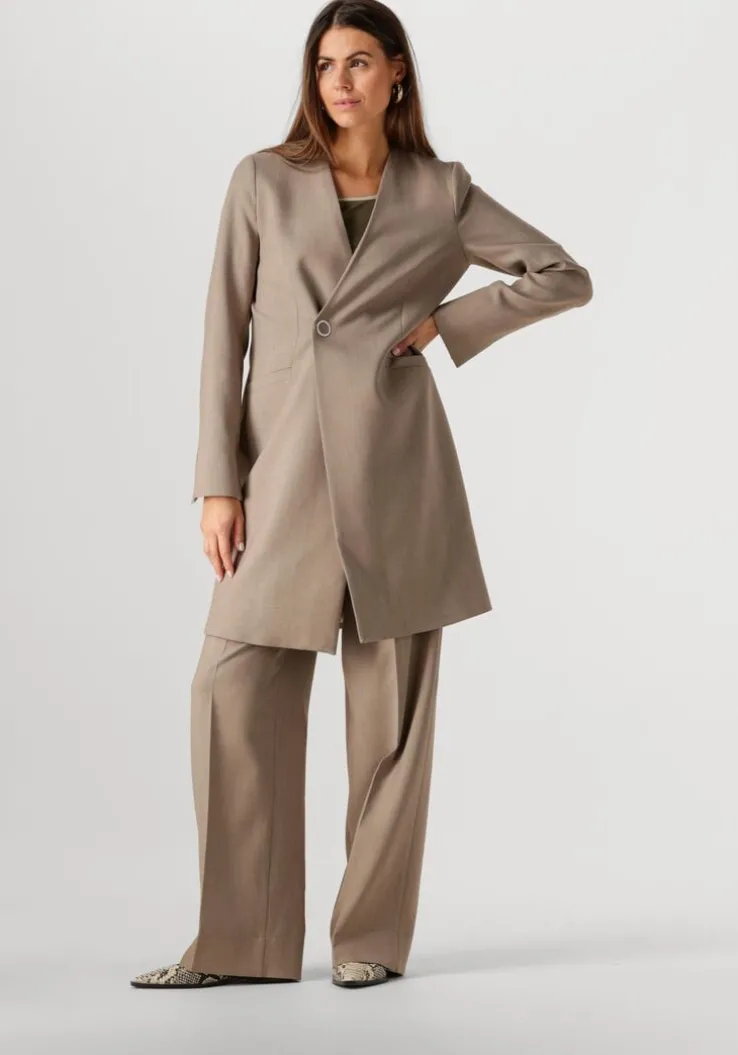 taupe vanilia blazer long viscose