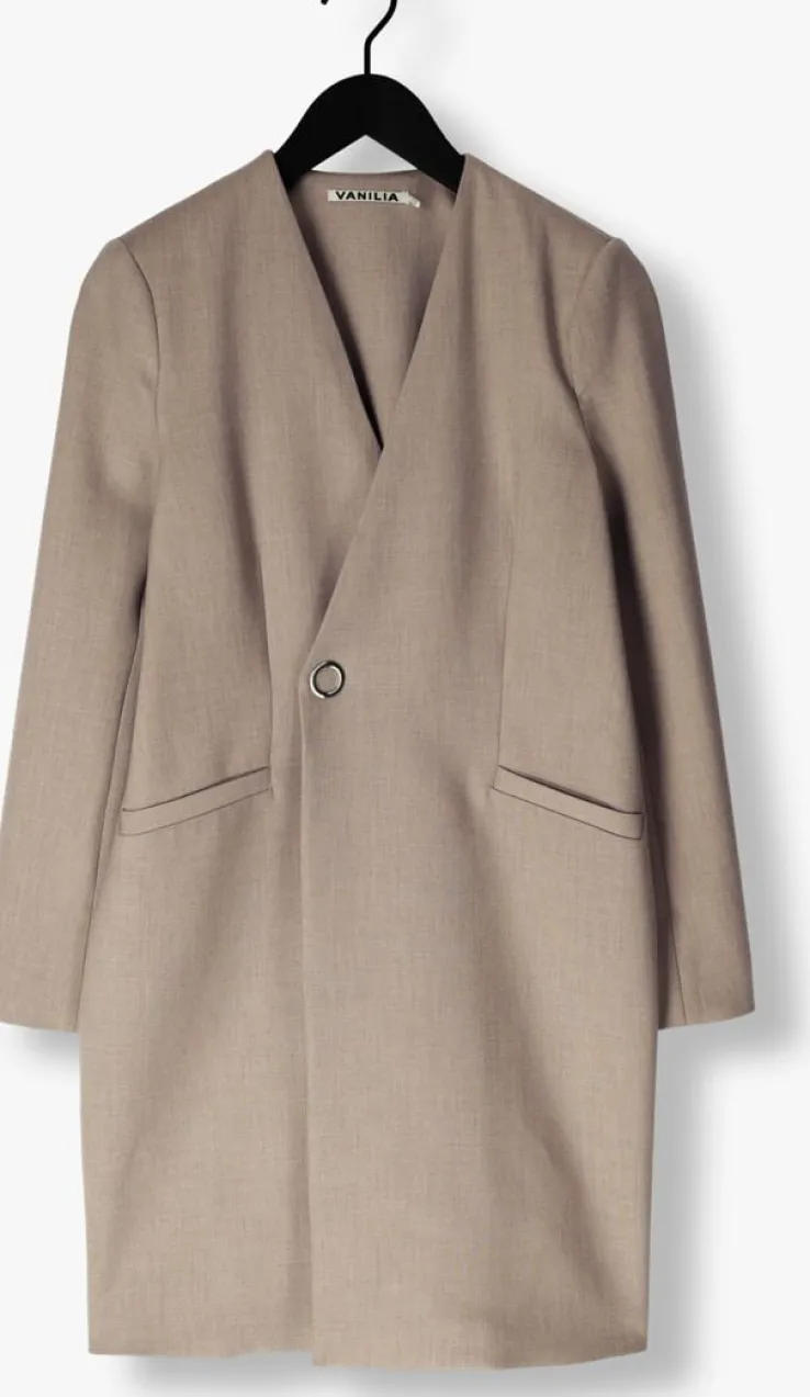 taupe vanilia blazer long viscose