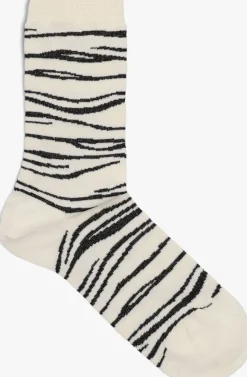ALFREDO GONZALES te sokken glitter zebra pattern>DAMES Beenmode