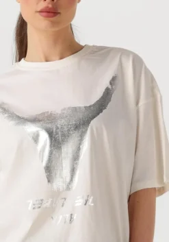 ALIX THE LABEL te t-shirt ladies knitted silver bull t-shirt><noscript><img width=