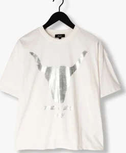 ALIX THE LABEL te t-shirt ladies knitted silver bull t-shirt><noscript><img width=