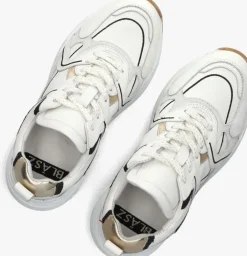 witte blasz lage sneakers charu-11