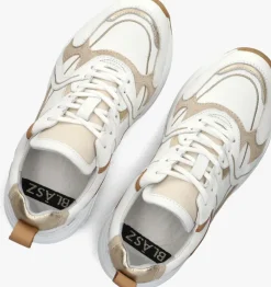 witte blasz lage sneakers charu-11