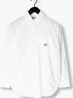 CALVIN KLEIN te blouses woven label relaxed shirt><noscript><img width=
