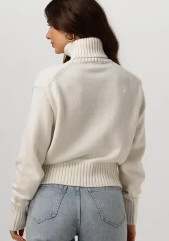 witte calvin klein coltrui chenille monologo sweater