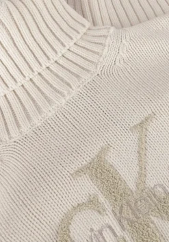 witte calvin klein coltrui chenille monologo sweater