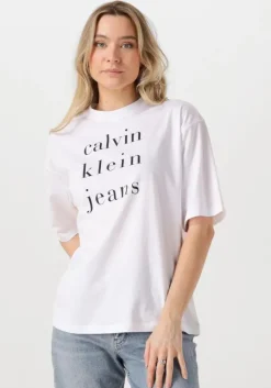 CALVIN KLEIN te t-shirt ss ckj logo tee>DAMES Tops & T-Shirts