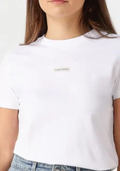 CALVIN KLEIN te t-shirt placed institutional baby tee><noscript><img width=