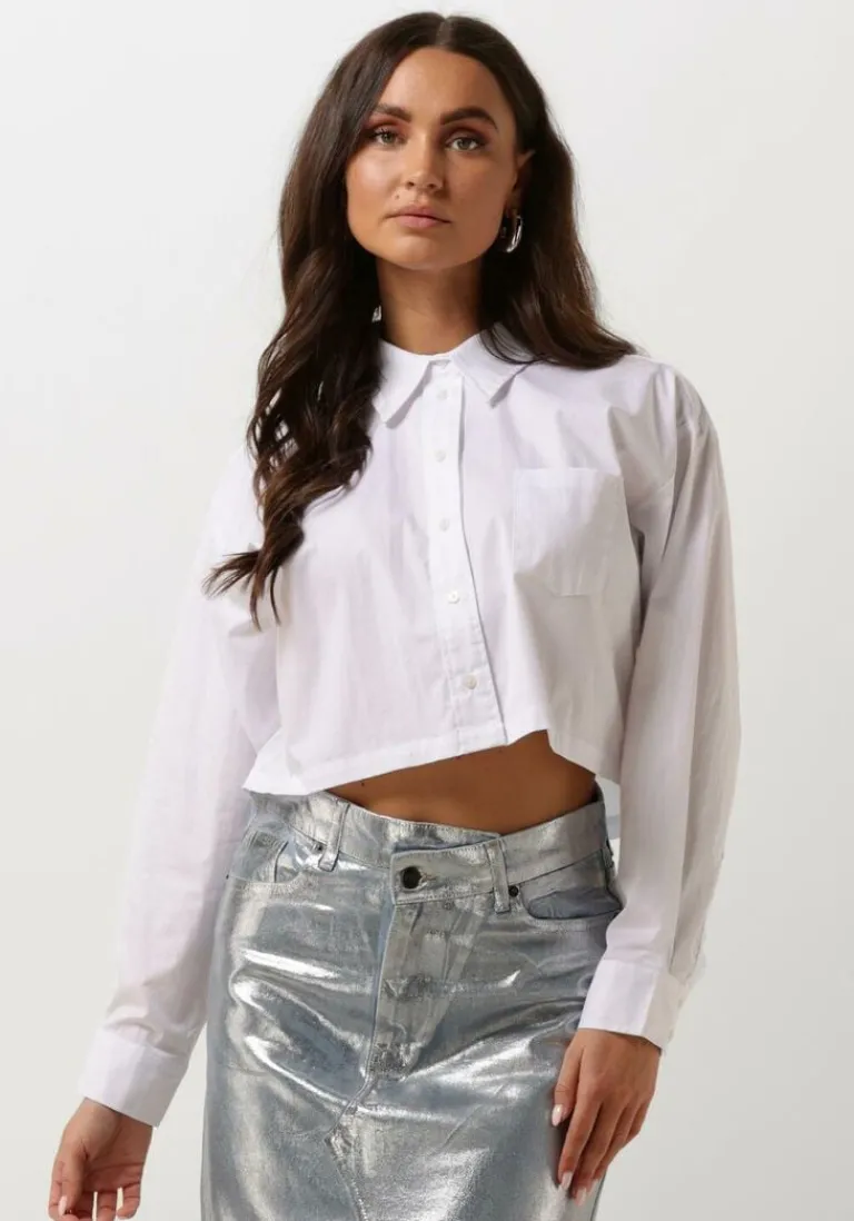 CO'COUTURE te co'couture blouses cotton crisp cropped shirt>DAMES Blouses