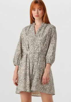 witte colourful rebel mini jurk lize cheetah shirt mini dress ss