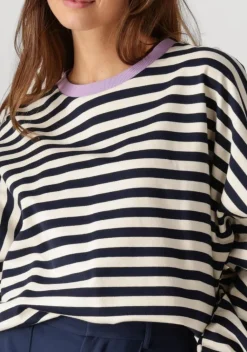 COLOURFUL REBEL te trui stripe contrast dropped shoulder sweat><noscript><img width=