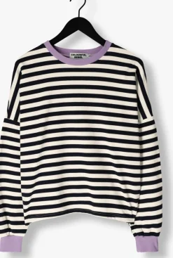 COLOURFUL REBEL te trui stripe contrast dropped shoulder sweat><noscript><img width=
