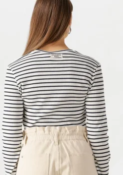 witte colourful rebel t-shirt jessie stripe rib long sleeve top