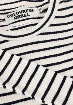 witte colourful rebel t-shirt jessie stripe rib long sleeve top