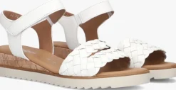 witte gabor platte sandalen 759