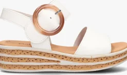 witte gabor platte sandalen 550.2