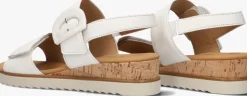 witte gabor platte sandalen 752