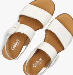 witte gabor platte sandalen 752