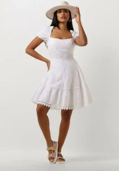 witte guess mini jurk ss clio flare midi dress