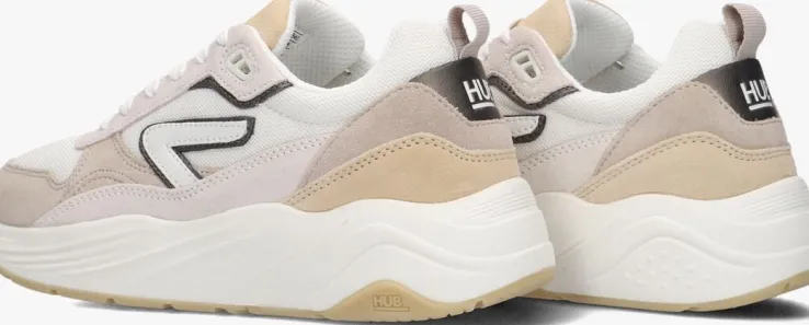 witte hub lage sneakers glide-z