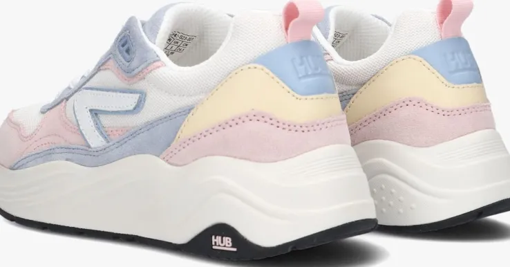 witte hub lage sneakers glide-z