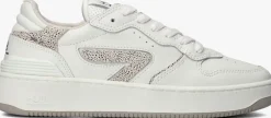 witte hub lage sneakers smash