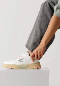 witte hub lage sneakers thrill