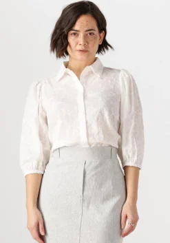 JANSEN AMSTERDAM te blouses ouma blouse wfe 722 3/4 puffed sleeve>DAMES Blouses