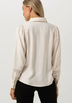 witte jansen amsterdam blouses w754 blouse lace details and long puffsleeves