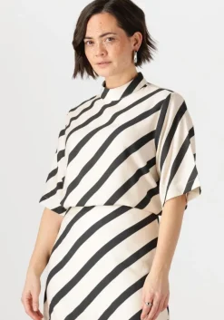 JANSEN AMSTERDAM te blouses teddie blouse bs 116 short sleeve high neck>DAMES Blouses