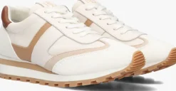 witte lauren ralph lauren lage sneakers dani low top lace