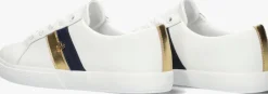 witte lauren ralph lauren lage sneakers janson ii low top lace