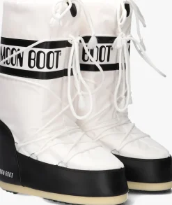 witte moon boot snowboots nylon veter snowboot